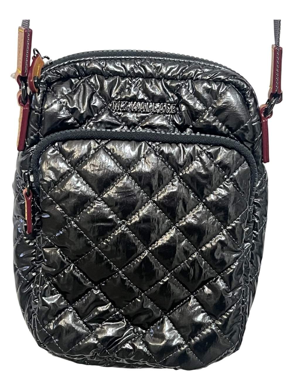 MZ Wallace Metro Crossbody- Anthracite Lacquer. Like New. Approx. 6 x 9 - Picture 5 of 7
